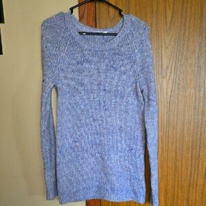GAP Blue Crew Neck Sweater with Textured Knit